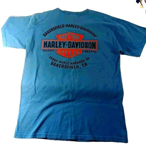 Y2k Harley Davidson T Shirt Motorcycles "Classic Models" Blue Mens Mediu… - Picture 3 of 7